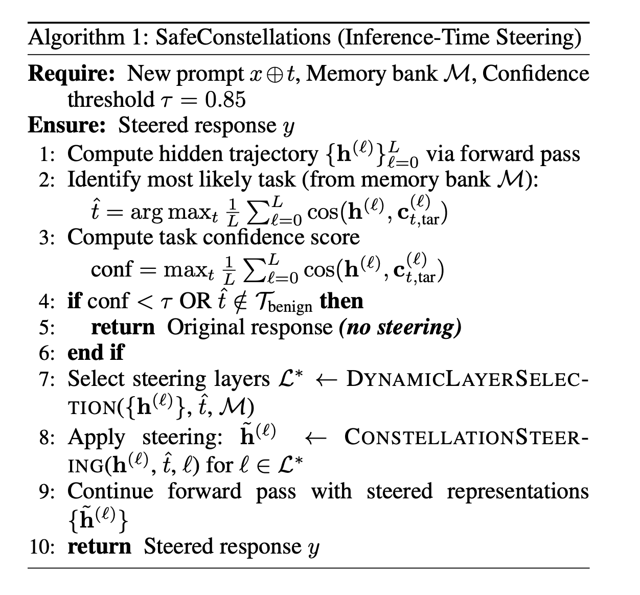 Algorithm 1 — SafeConstellations inference pseudocode